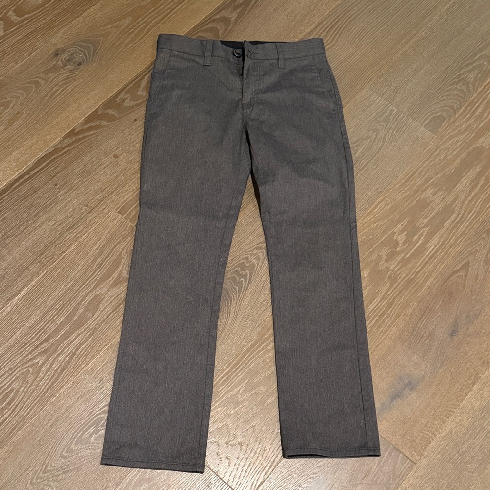 Gray Straight-Leg Pants
